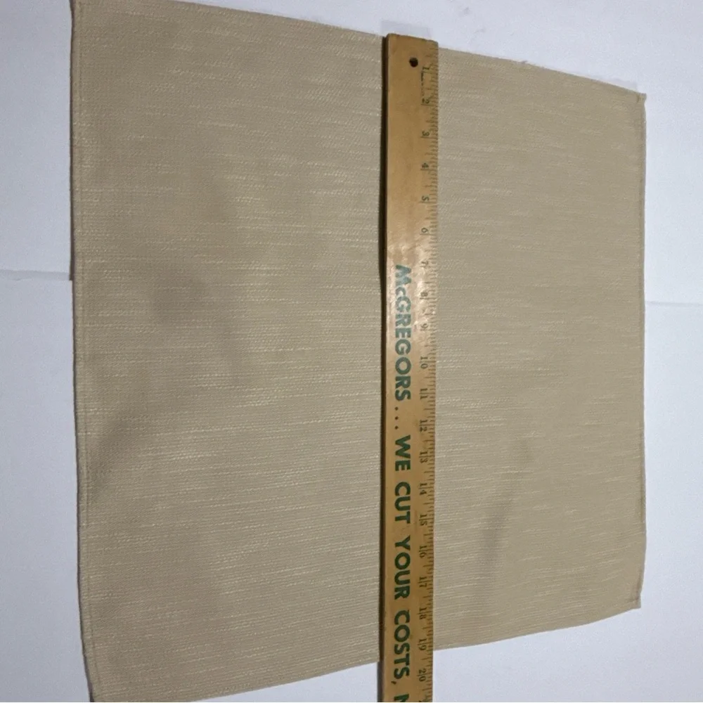 Set of 6 Beige Cloth Napkins (19”x19”) 1 With Faint Stains See Photos